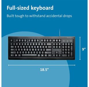 Kensington Black Wired Usb Keyboard