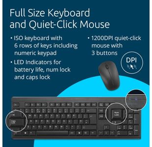 Kensington Km150 Wls Kbrd Mouse Set