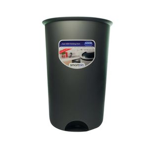 Addis Round Bin Base 50L Met Grey