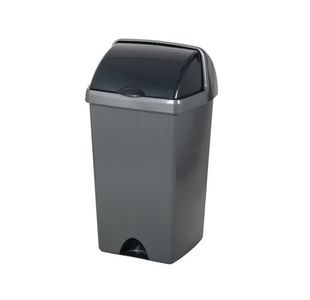 Addis Roll Top Bin 50L Metallic