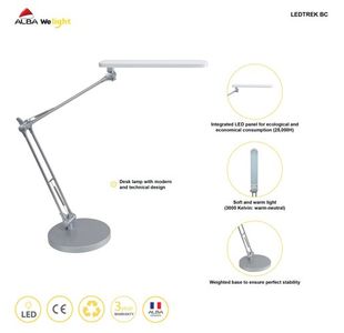 Alba Trek Led Desk Lamp White