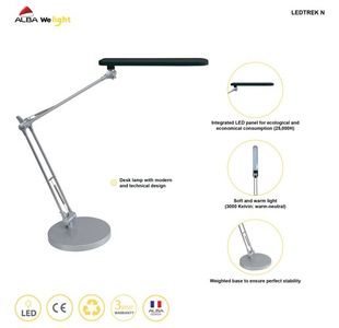 Alba Trek Led Desk Lamp Black
