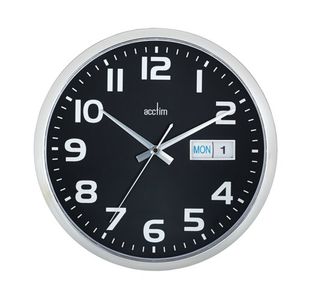 Acctim Supervisor Wall Clock Chrm/Bk