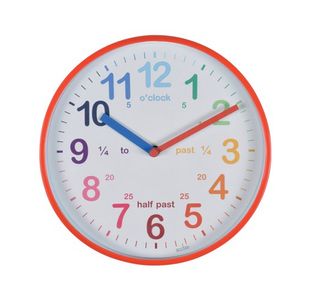 Acctim Wickford Time Teach Clock Red