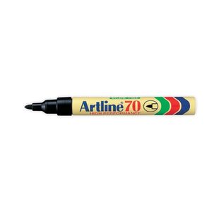 Artline 70 Markers Black Pk12