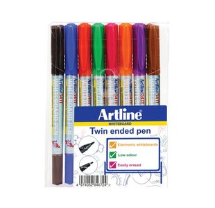 Artline 2In1 Whtbrd Mrk Fn/Supfn Pk8