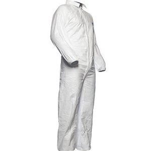 Tyvek 500 Ind Wht Chem Coverall L