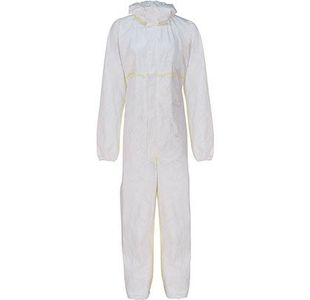 Wht Type 5/6 Chem Coverall L