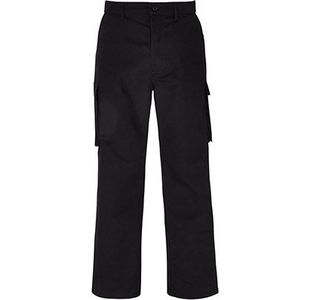 Mens Black Cargo Trousers 34T