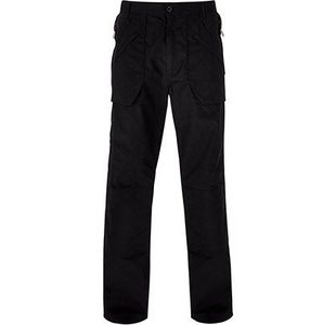 Mens Black Action Work Trs 32S