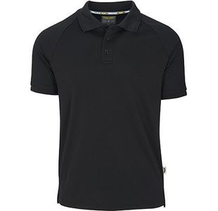 Black Antibacterial Wicking Polo L