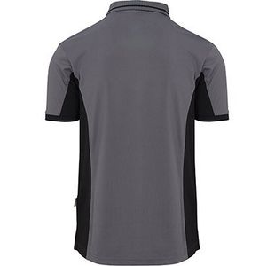 Contrast Grey/Black Wicking Polo Xl