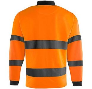 Orange Ls Hi-Vis Polo Shirt 2Xl