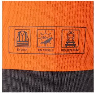 Orange Ls Hi-Vis Polo Shirt 3Xl