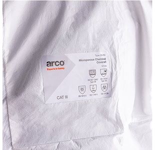 White Type 5B/6B Chemical Coverall M