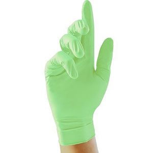 Green Nitrile Disb Gloves S Pk100