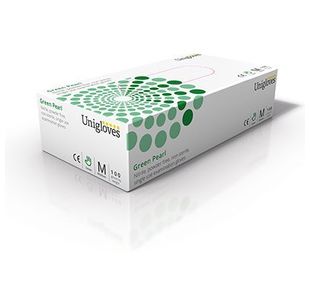 Green Nitrile Disb Gloves M Pk100