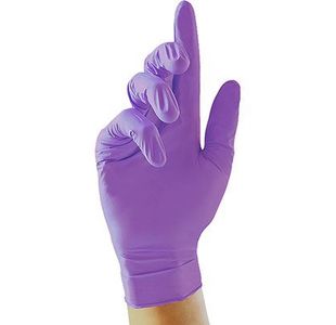Purple Nitrile Disb Gloves L Pk100