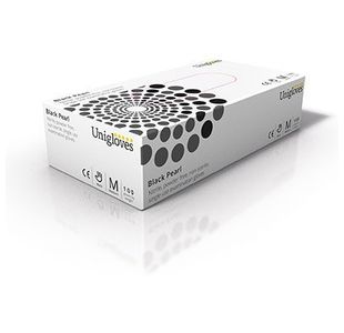 Black Nitrile Disb Gloves M Pk100