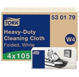 Tork Hduty Cleaning Cloths Wht Pk4