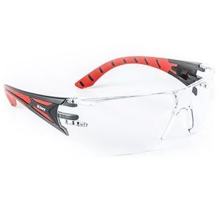 Stream Red/Clear Saf Glasses