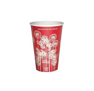 Vending Cup Red Swirl 9Oz Pk1000