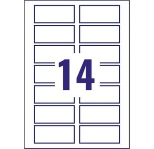 Avery Hvy Duty Lbls Wht 14L/Sh Bx 20