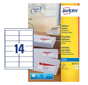 Avery I/Jet Labels 99.1X38Mm 14