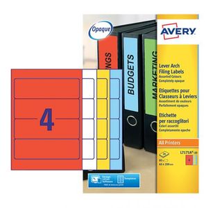 Avery Lsr Lvr Arc Spne Lbls Asd Bx20