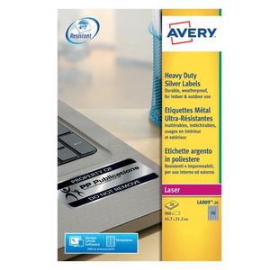 Avery Heavy Duty Silver Laser Labels