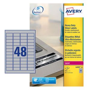 Avery Heavy Duty Silver Laser Labels