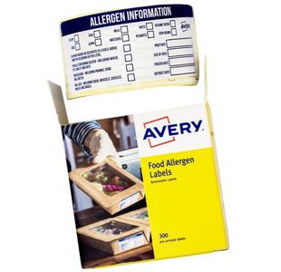 Avery Print Allerg Food Labels Pk300