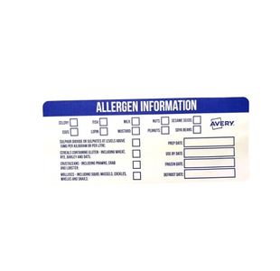 Avery Print Allerg Food Labels Pk300