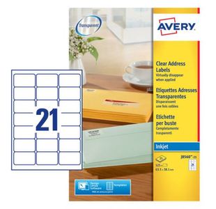 Avery Clr Ijet Lbls 21Lbl/Sht Bx 25