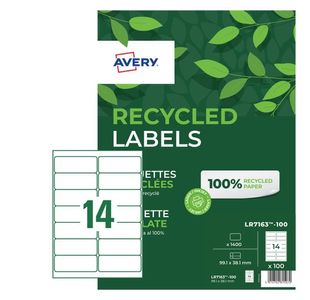 Avery Rcy Ad Lsr Lbl 99.1X38.1 Pk100