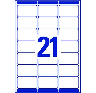 Avery Lsr Add Lbls Wht 21L/Sht Bx250