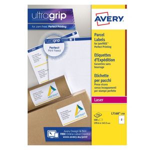 Avery Lsr Shp Lbls 2L/Sh Wht Bx250