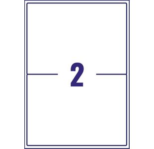 Avery Lsr Shp Lbls 2L/Sh Wht Bx100