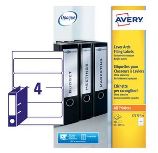Avery Lsr Lbls 4L/Sh Wht Box 25Sht