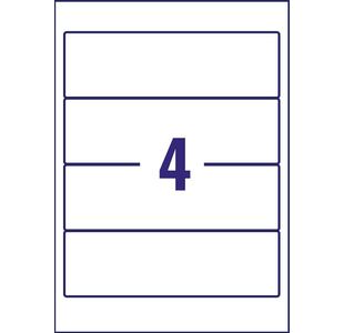 Avery Lsr Lbls 4L/Sh Wht Box 25Sht