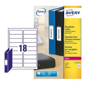 Avery Laser Ring Binder Label Pk450