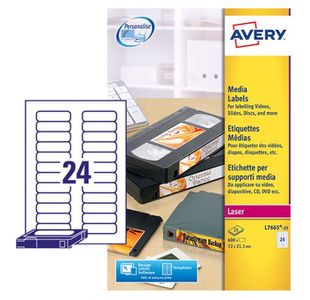 Avery Mini Data Crt Lbl 24L/Sht Bx25