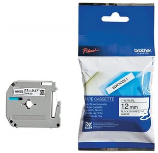 Brother P-Touch Tpe 12Mm Blk/Wht Tpe