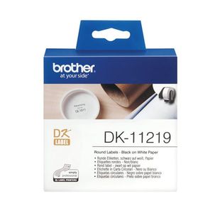 Brother Lbl Roll 12Mm Rnd Blk On Wht