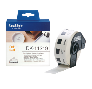 Brother Lbl Roll 12Mm Rnd Blk On Wht