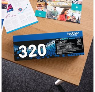 Brother Tn-320Bk Toner Cartridge Blk