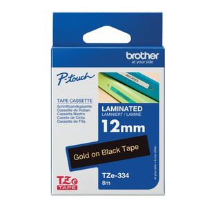 Brother Tze Tpe 12Mmx8M Gold/Blk Tpe