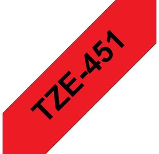 Brother Tze Tpe 24Mmx8M Blk/Red Tpe