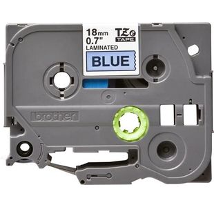 Brother Tze Tpe 18Mmx8M Blk/Blue Tpe