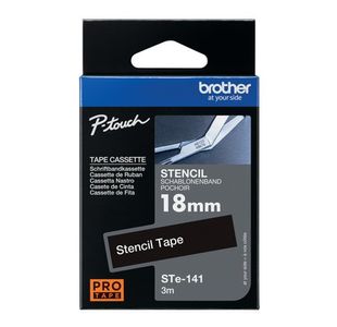 Brother Stencil Tpe 18Mm Blk/Wht Tpe